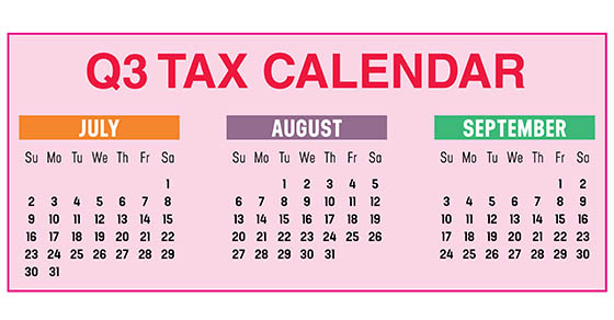 Q3 tax calendar deadlines